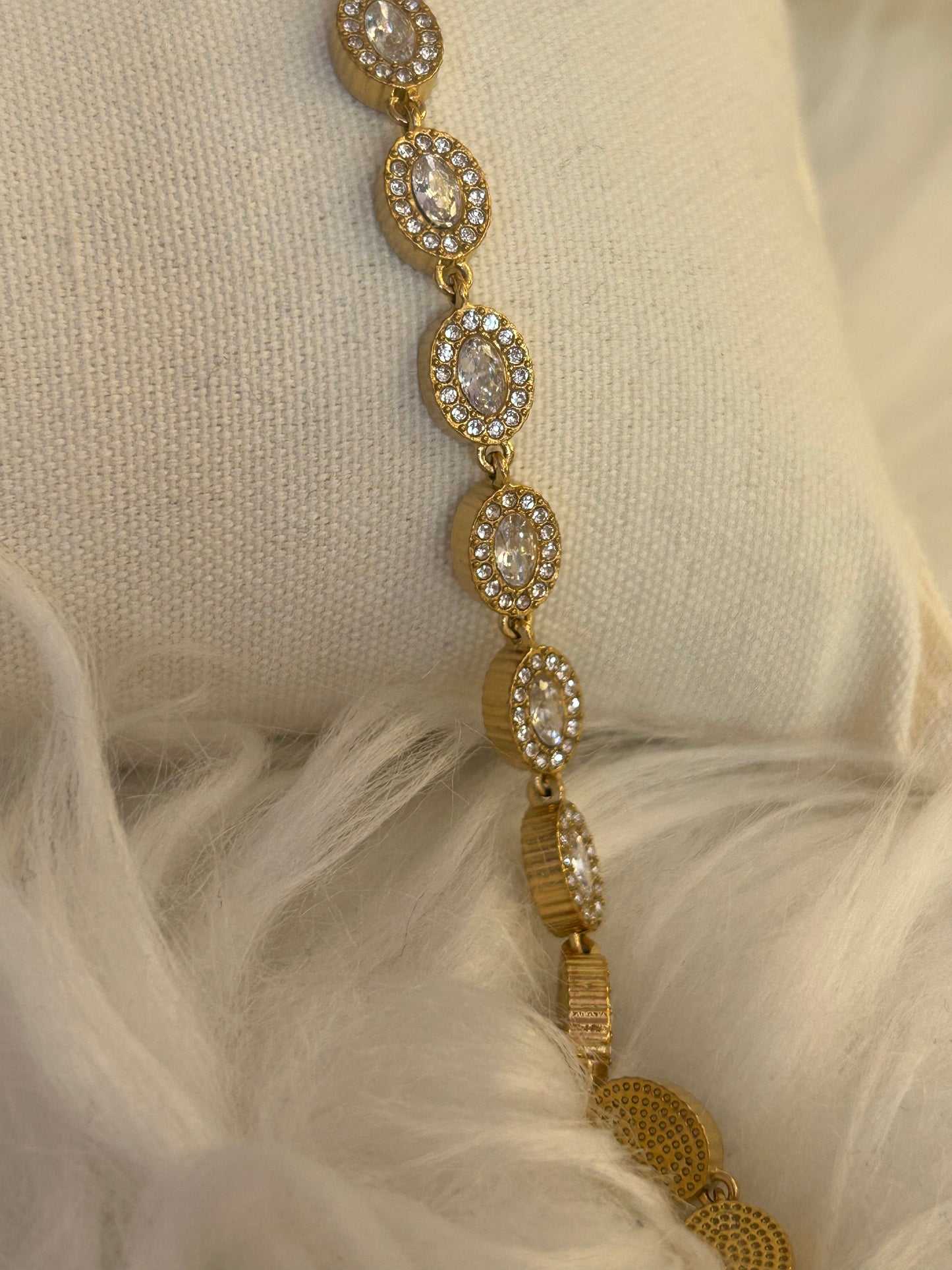 Armband met ovale strass van roestvrij staal — stralende elegantie: |Beautiva Boutique