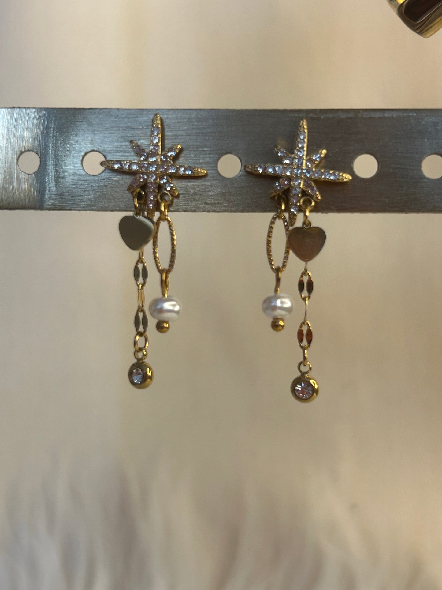 Sterrenoorbellen & bedels – Boheemse glans: Verguld |Beautiva Boutique