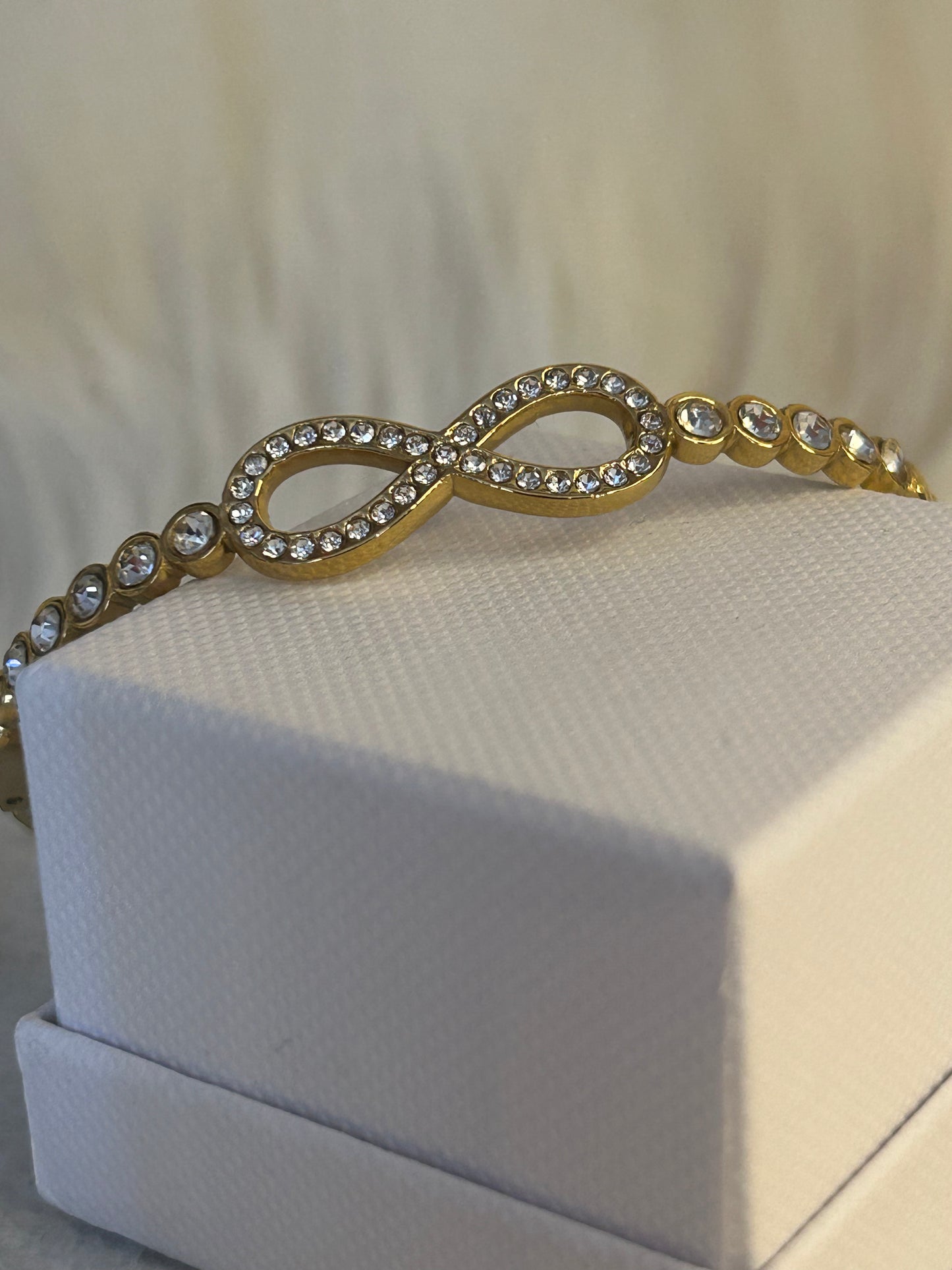 Oneindige infinity Strass Armband Roestvrij Staal Elegantie |Beautiva Boutique