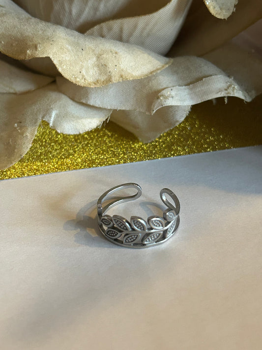 RVS Ring Bladmotief Design | Beautiva Boitique
