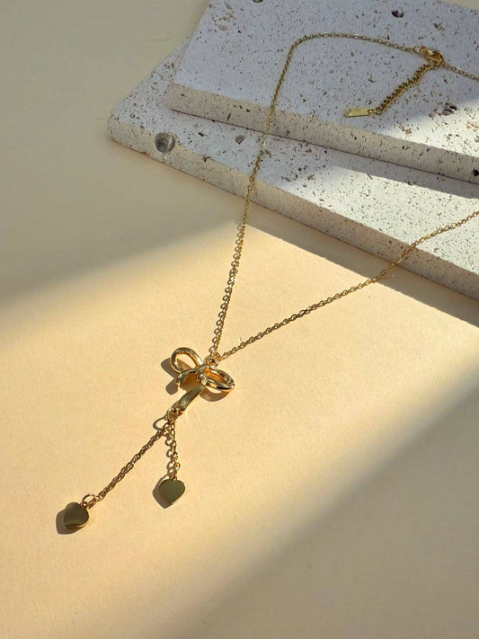 Roestvrijstalen vlinderdas ketting |Beautiva Boutique