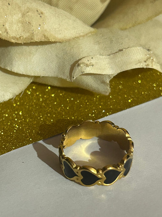 Black Heart Ring, RVS| Beautiva Boutique