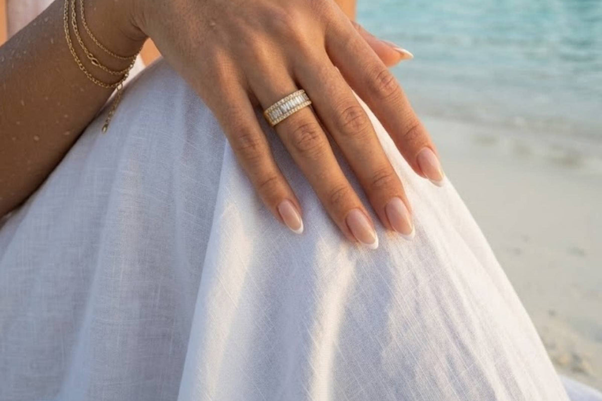 Luxe Strass Ring Elegantie in roestvrij staal – chic & tijdloos: Verguld |Beautiva Boutique