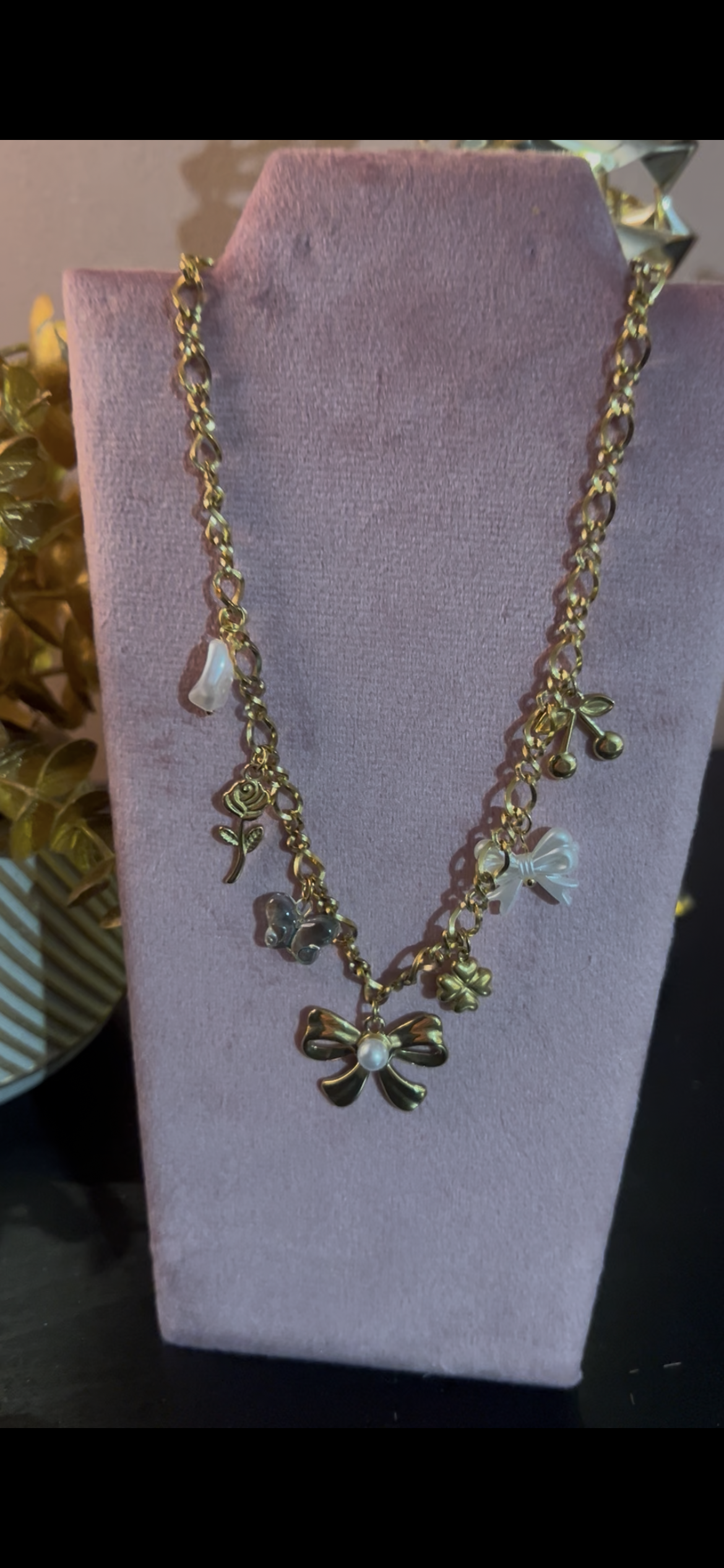 Roestvrijstalen Ketting – Charms “Gouden Zachtheid”|Beautiva Boutique