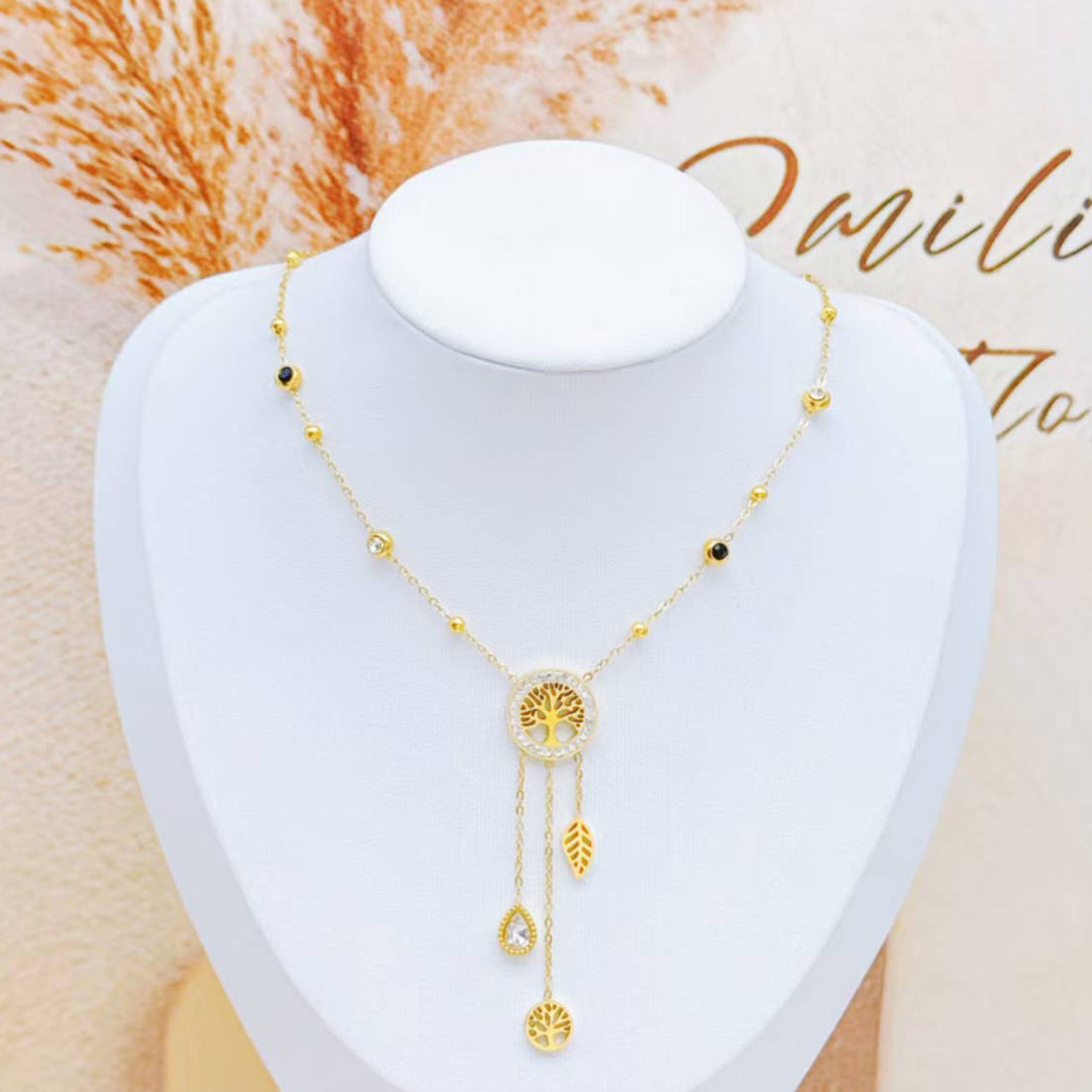 Roestvrijstalen Elegante Tree of Life hangende bedel Ketting|Beautiva Boutique