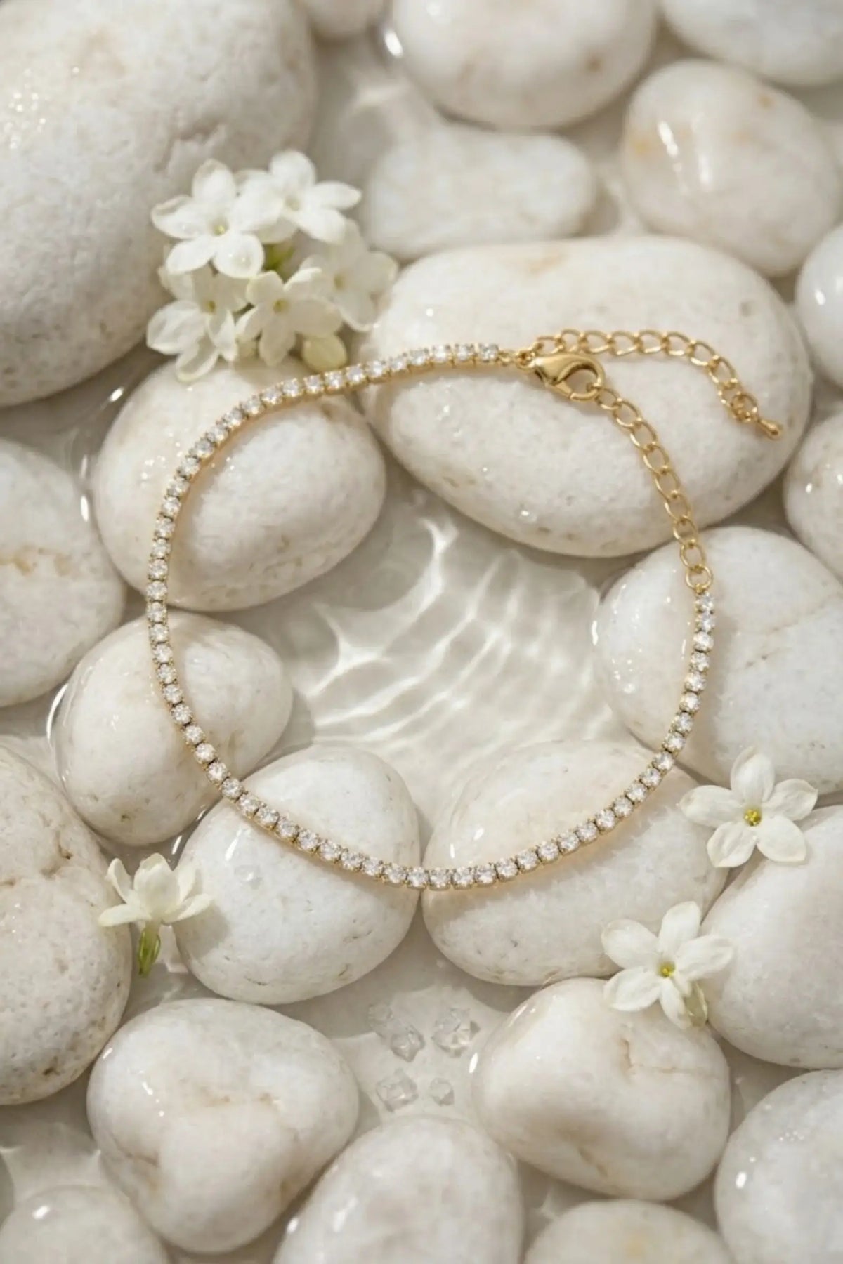 Fijne Strass Armband van roestvrij staal – elegante glans |Beautiva Boutique