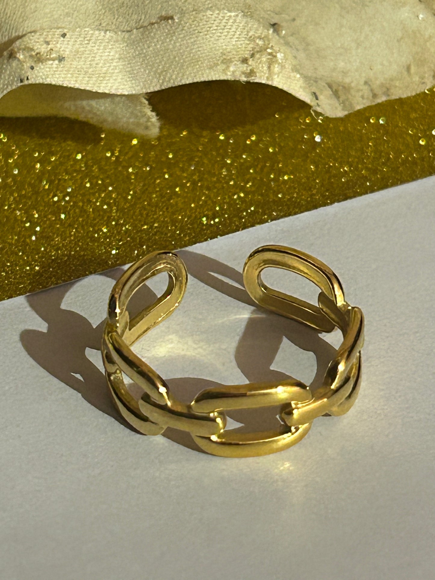 Gouden ring roestvrij staal gedurfde moderne stijl | Beautiva Boutique