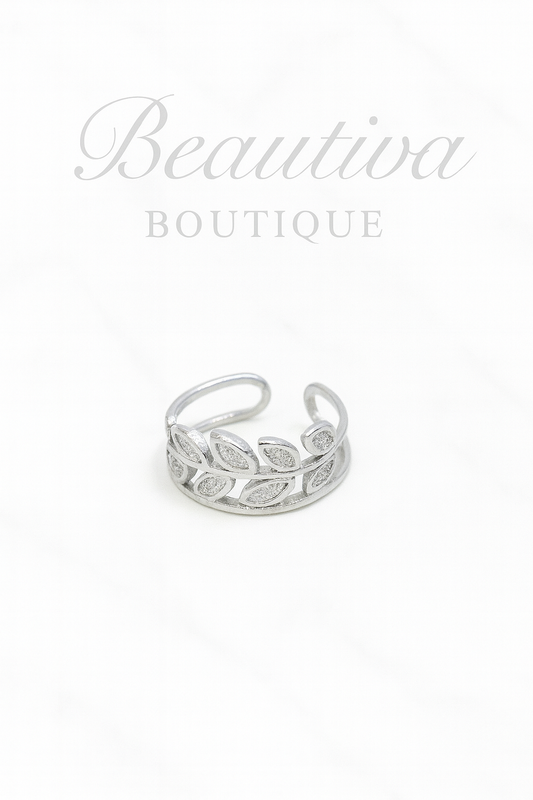 RVS Ring Bladmotief Design | Beautiva Boitique