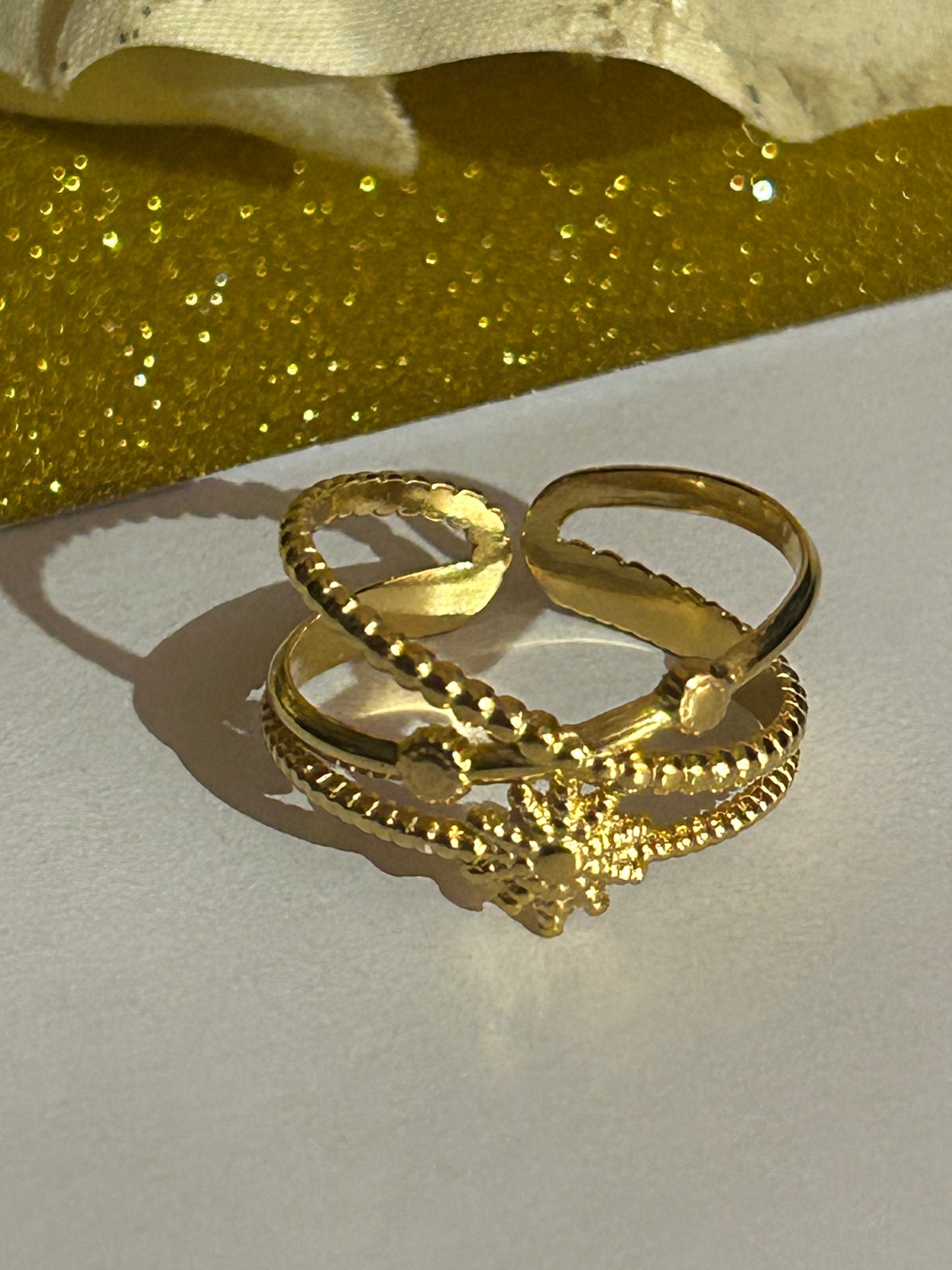 Zonster Design Ring  , 18K verguld RVS| Beautiva Boutique